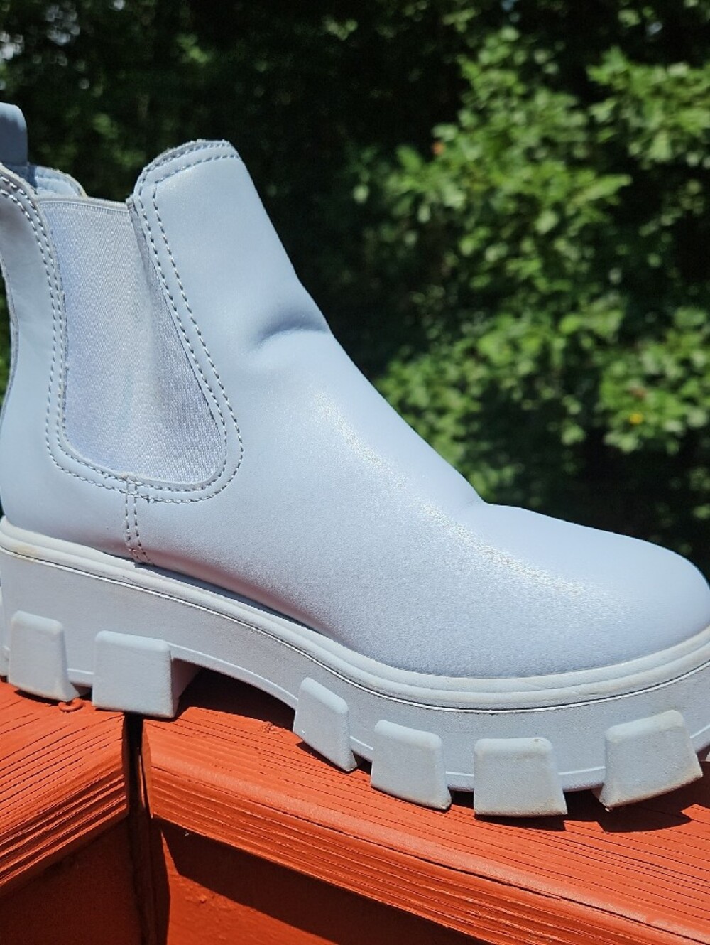 Circus by Sam Edelman Cloud Grey Chunky Platform Chelsea Boots Size 9